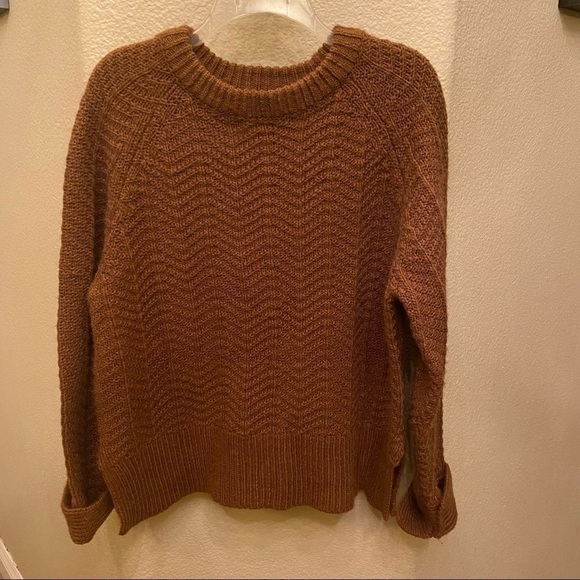 H&M Brown Wool Blend Knit Sweater Size Medium - Picture 1 of 8